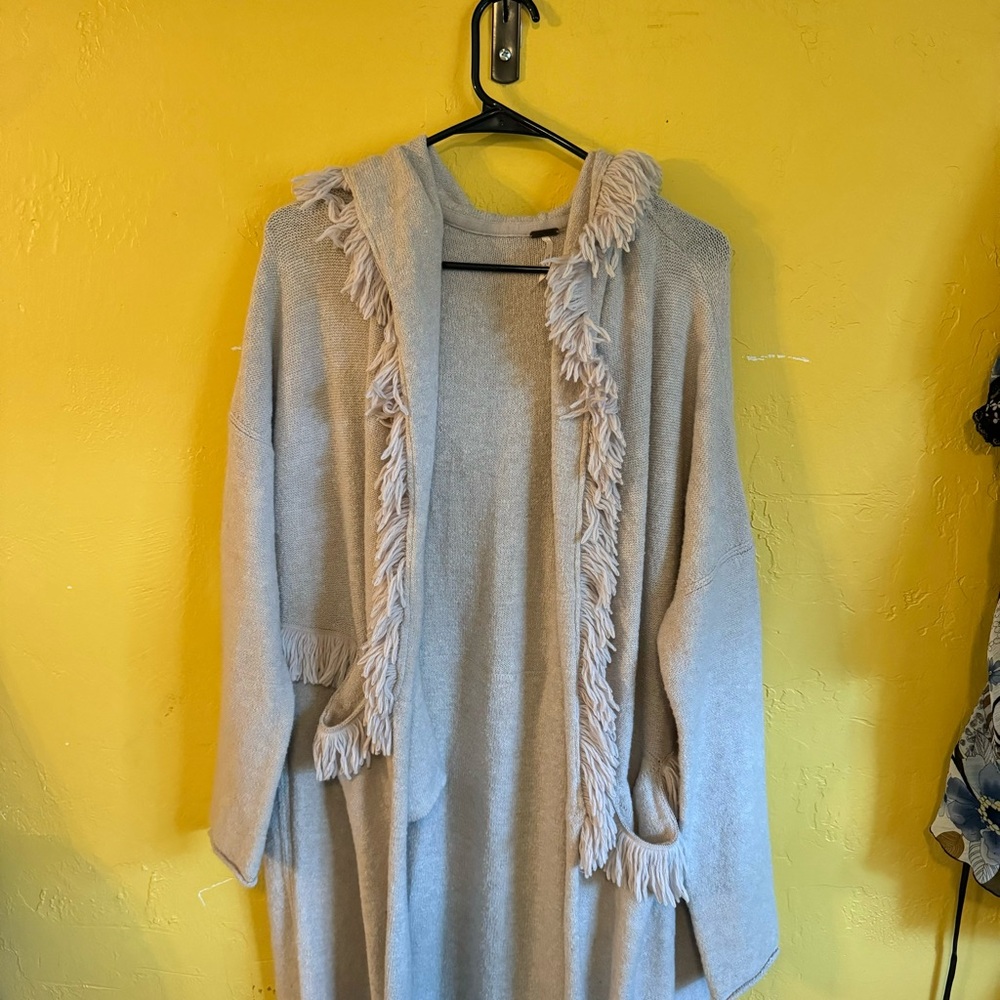 Free people fringe oversized sweater